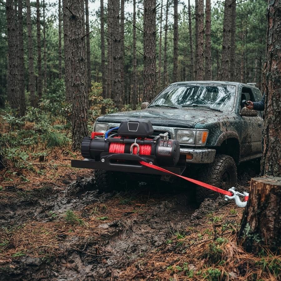 13,000 lb Winch and Mount Plate Bundle